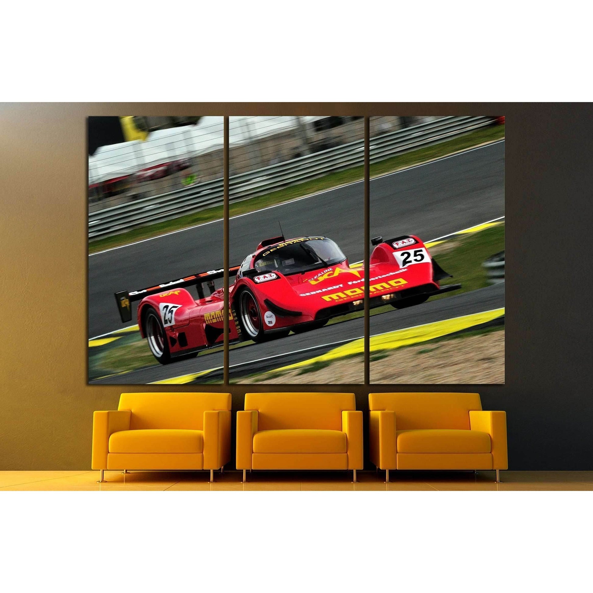 MADRID, SPAIN -APR 1 British driver Michael Lyons races in a Gebhardt C91 during the Jarama Classic №2489 Ready to Hang Canvas Print - Zellart Canvas Prints ALL_Products, s-2489