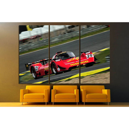 MADRID, SPAIN -APR 1 British driver Michael Lyons races in a Gebhardt C91 during the Jarama Classic №2489 Ready to Hang Canvas Print - Zellart Canvas Prints ALL_Products, s-2489