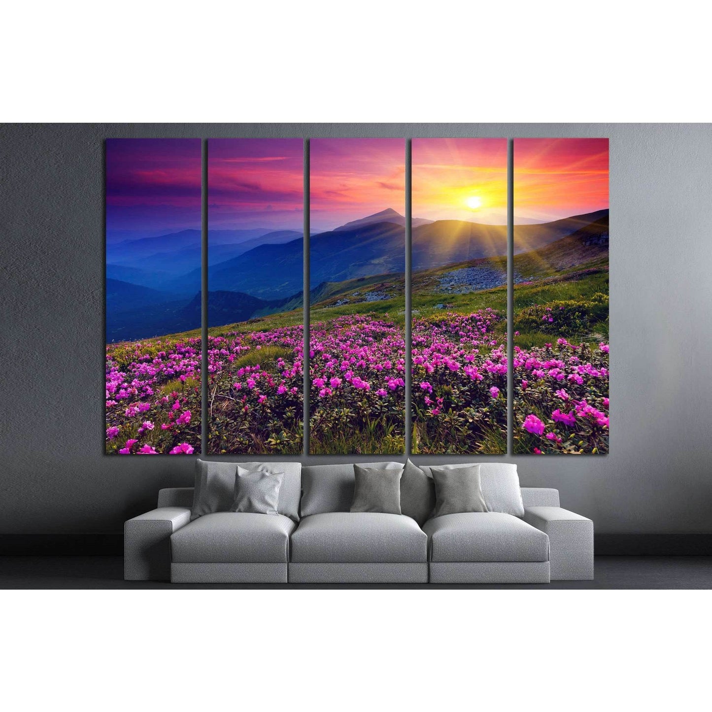 Magic pink rhododendron flowers №849 Ready to Hang Canvas Print - Zellart Canvas Prints ALL_Products, s-849