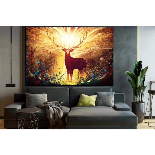 Magical Forest Deer №SL1241 Ready to Hang Canvas Print - Zellart Canvas Prints 0new, ALL_Products, Fantasy And Sci Fi Wall Art