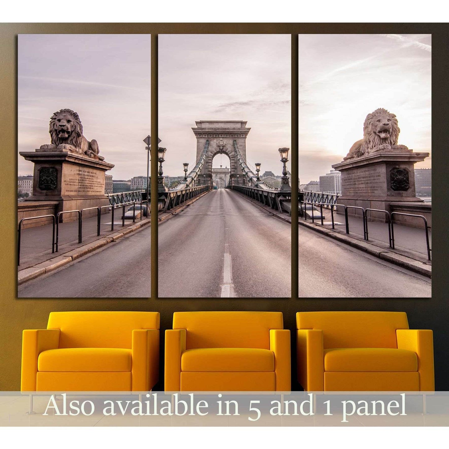 Chain Bridge in beautiful Budapest, the capital of Hungary №2248 Ready to Hang Canvas PrintCanvas art arrives ready to hang, with hanging accessories included and no additional framing required. Every canvas print is hand-crafted, made on-demand at our wo