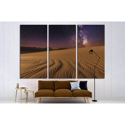 Magnificent starry sky over the desert landscape №3213 Ready to Hang Canvas Print - Zellart Canvas Prints ALL_Products, s-3213