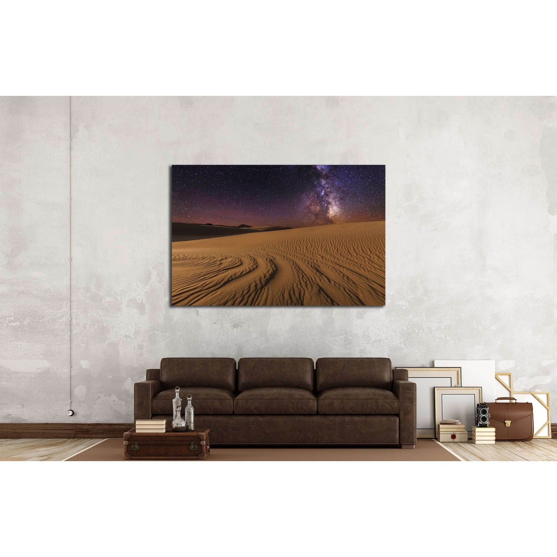 Magnificent starry sky over the desert landscape №3213 Ready to Hang Canvas PrintCanvas art arrives ready to hang, with hanging accessories included and no additional framing required. Every canvas print is hand-crafted, made on-demand at our workshop and