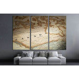 Magnifying Canada on map №2101 Ready to Hang Canvas Print