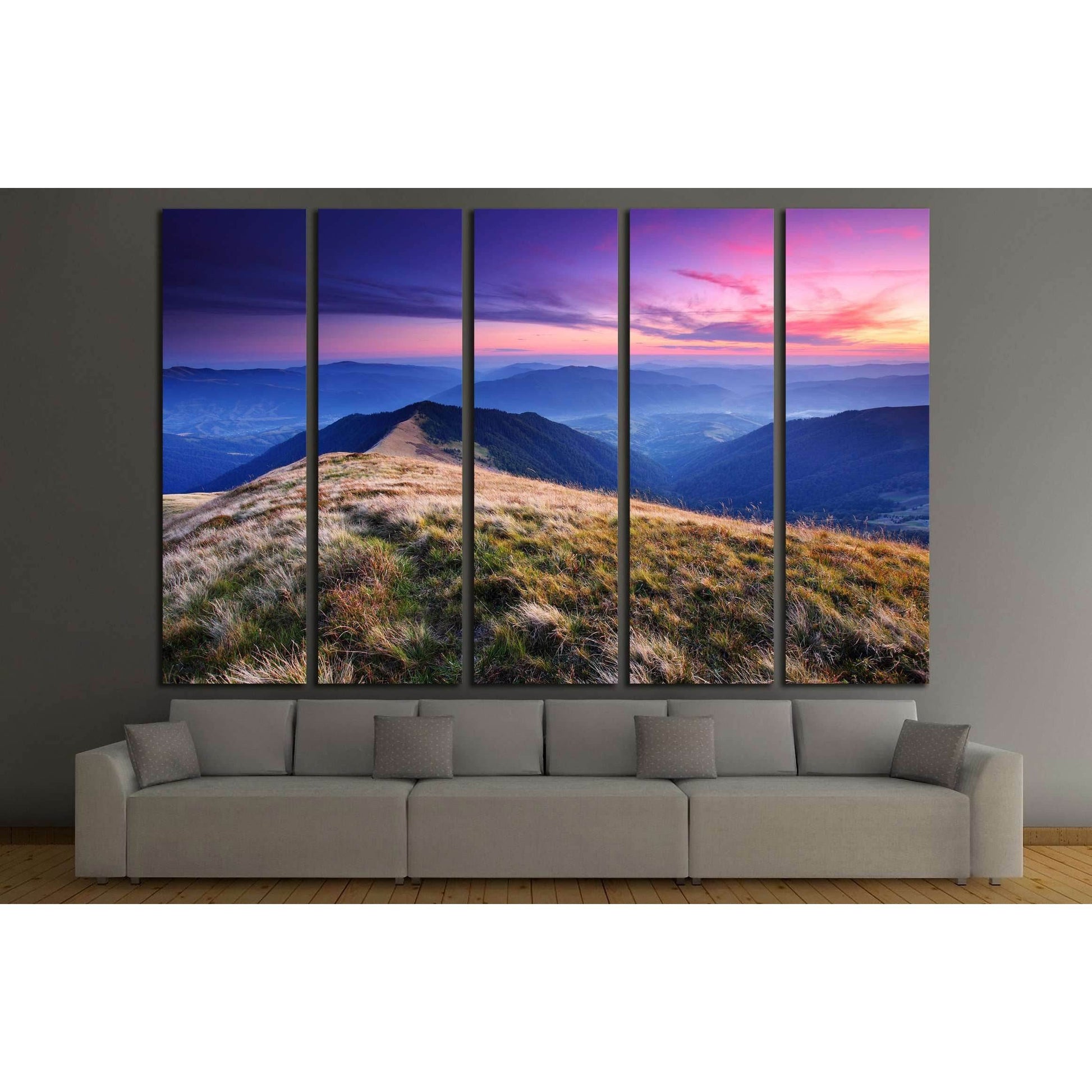 Majestic sunset in the mountains landscape №2674 Ready to Hang Canvas PrintCanvas art arrives ready to hang, with hanging accessories included and no additional framing required. Every canvas print is hand-crafted, made on-demand at our workshop and exper