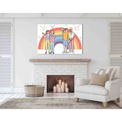 Male and female couples №2140 Ready to Hang Canvas Print - Zellart Canvas Prints 2140, ALL_Products