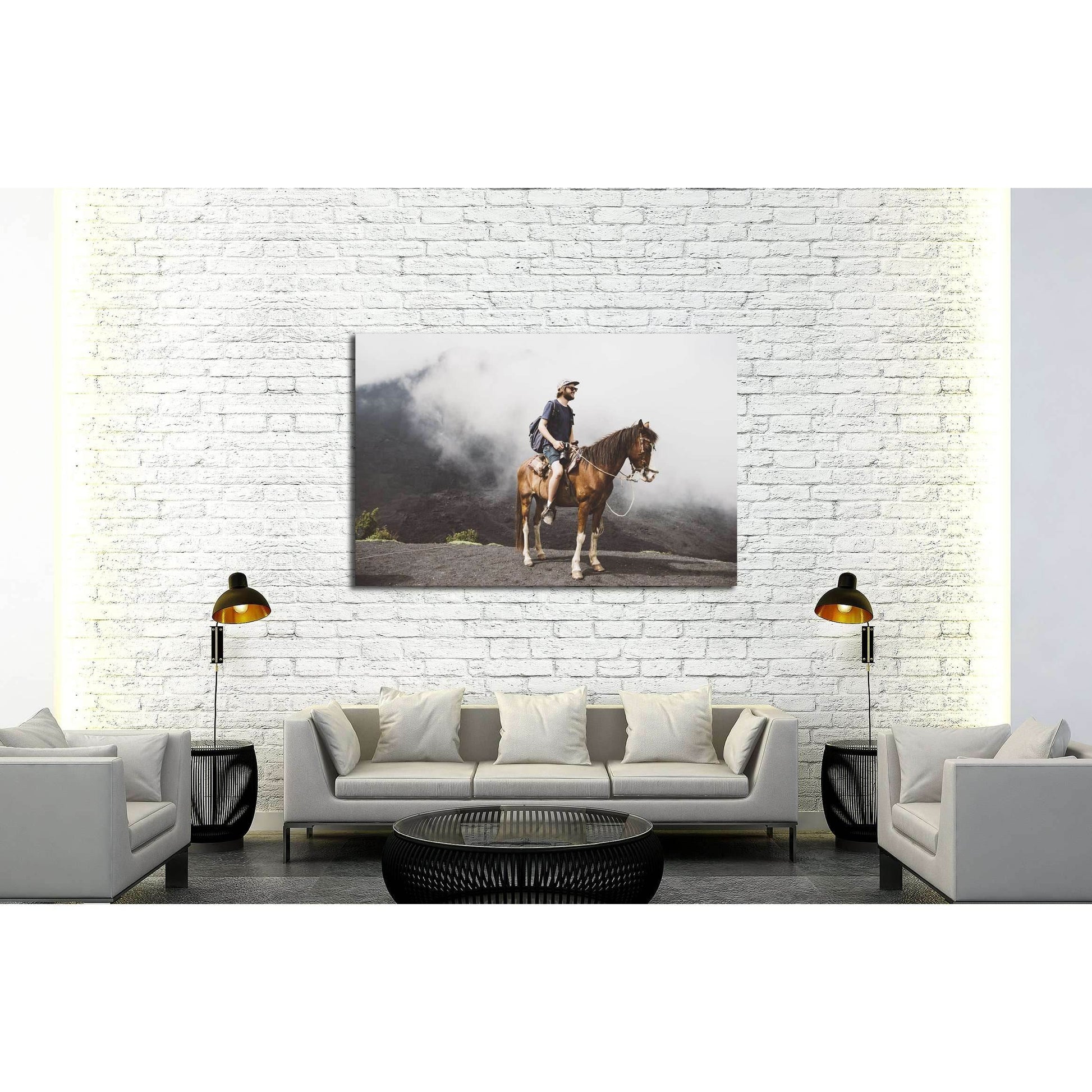 Man on horse canvas print №5019 - Zellart Canvas Prints ALL_Products, Horses, s-5019