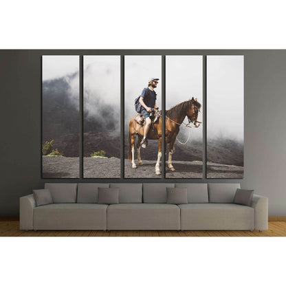 Man on horse canvas print №5019 - Zellart Canvas Prints ALL_Products, Horses, s-5019