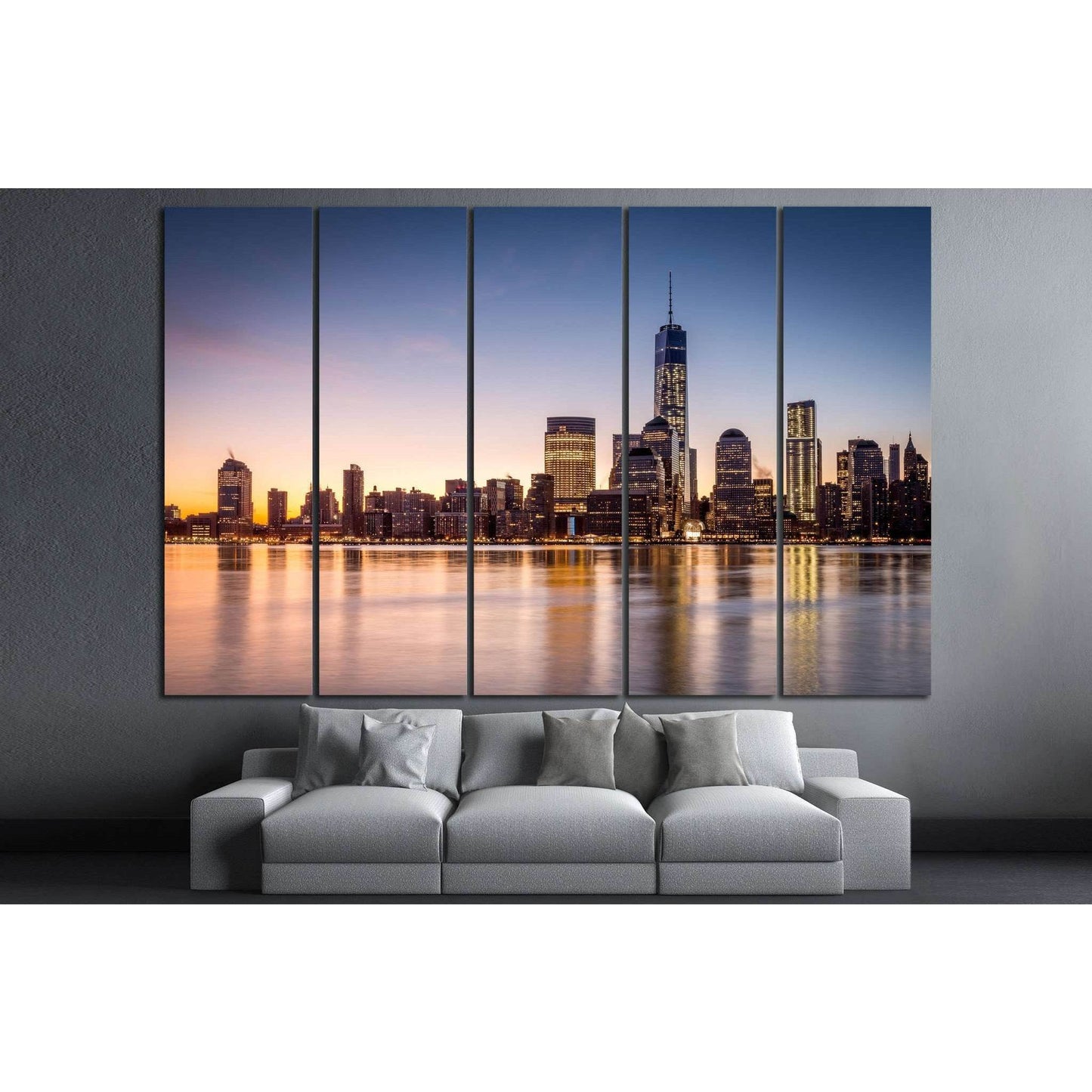 Manhattan №587 Ready to Hang Canvas Print - Zellart Canvas Prints 0_NY_ART, ALL_Products, s-587