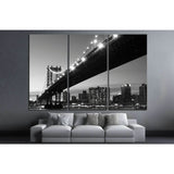 Manhattan Bridge At Nigh №759 Ready to Hang Canvas Print