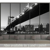 Manhattan Bridge At Nigh №759 Ready to Hang Canvas Print