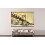 Manhattan Bridge in New York №830 Ready to Hang Canvas Print