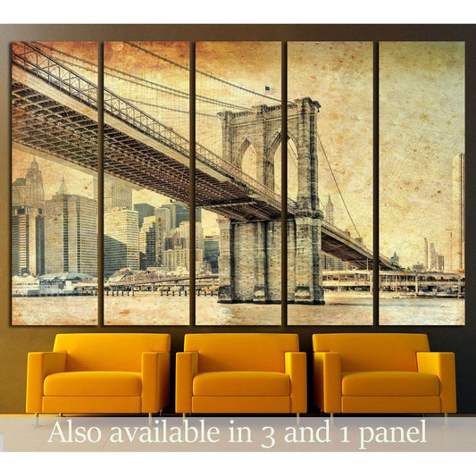 Manhattan Bridge in New York №830 Ready to Hang Canvas PrintCanvas art arrives ready to hang, with hanging accessories included and no additional framing required. Every canvas print is hand-crafted, made on-demand at our workshop and expertly stretched a
