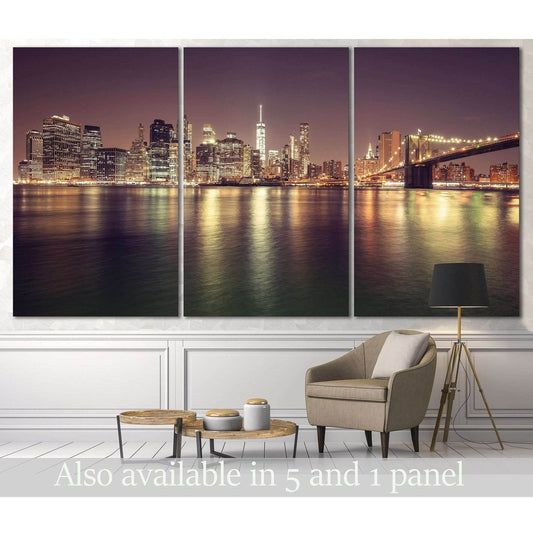 Manhattan Cityscape №3022 Ready to Hang Canvas Print - Zellart Canvas Prints 0_NY_ART, ALL_Products, z-3022