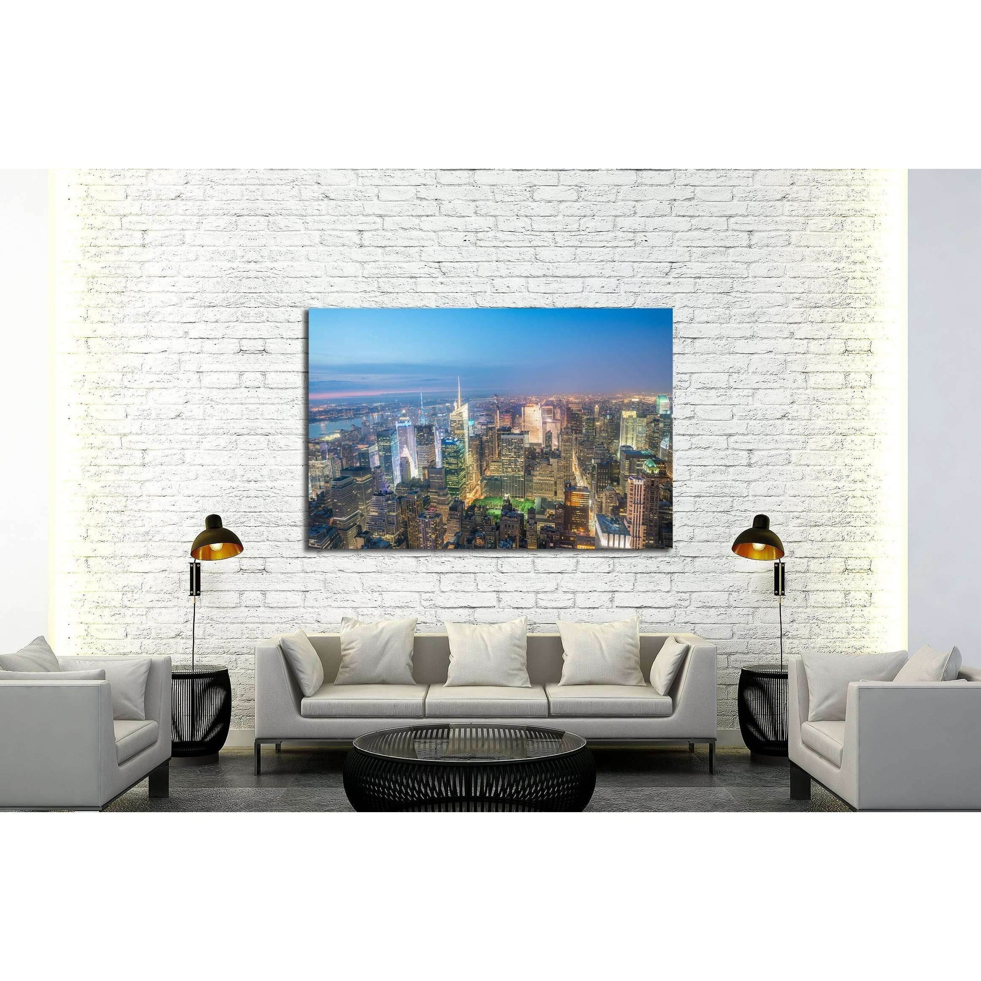 Manhattan Midtown from a rooftop. New York attracts 50 million tourists annually №2958 Ready to Hang Canvas PrintCanvas art arrives ready to hang, with hanging accessories included and no additional framing required. Every canvas print is hand-crafted, ma