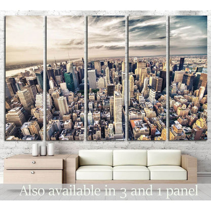 Manhattan skyline №786 Ready to Hang Canvas Print - Zellart Canvas Prints 0_NY_ART, ALL_Products, s-786
