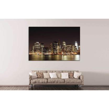 Manhattan Skyline At Night, New York City №2602 Ready to Hang Canvas PrintCanvas art arrives ready to hang, with hanging accessories included and no additional framing required. Every canvas print is hand-crafted, made on-demand at our workshop and expert