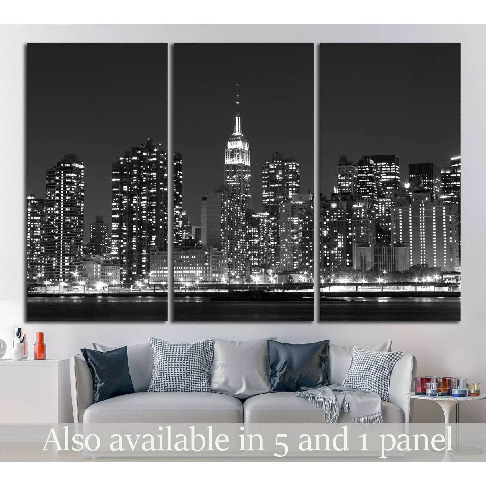 Manhattan skyline at Night №777 Ready to Hang Canvas PrintCanvas art arrives ready to hang, with hanging accessories included and no additional framing required. Every canvas print is hand-crafted, made on-demand at our workshop and expertly stretched aro