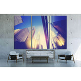 Manhattan skyscrapers at sunset reflected in windows, NYC, USA №1783 Ready to Hang Canvas Print