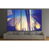 Manhattan skyscrapers at sunset reflected in windows, NYC, USA №1783 Ready to Hang Canvas Print