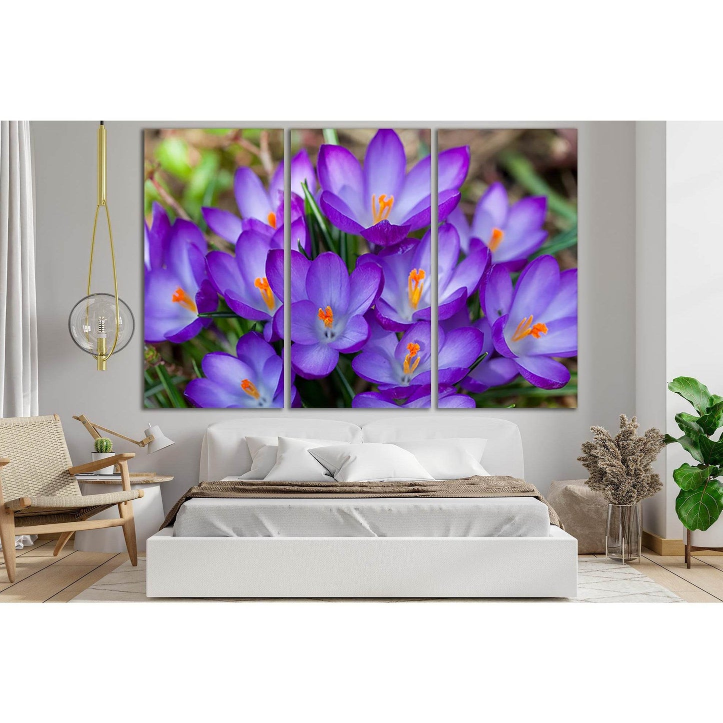 Many Purple Flowers №SL702 Ready to Hang Canvas Print - Zellart Canvas Prints 0new, ALL_Products, Floral & Botanical Wall Art