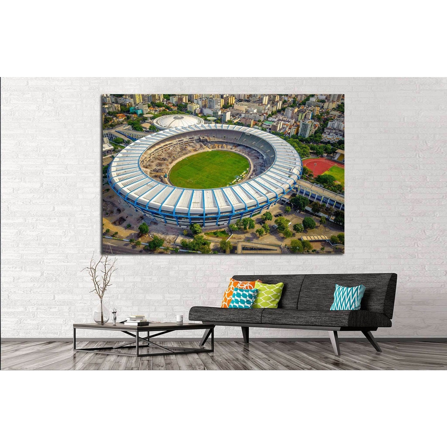 Maracana Stadium, Rio De Janeiro, Brazil №1167 Ready to Hang Canvas Print - Zellart Canvas Prints ALL_Products, s-1167