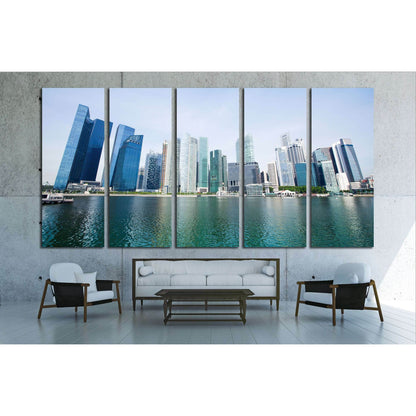 Marina Bay Skyscrapers in Singapore №2300 Ready to Hang Canvas Print - Zellart Canvas Prints ALL_Products, s-2300