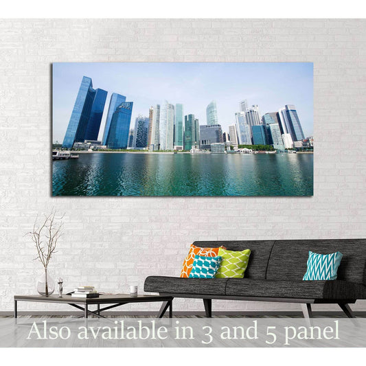 Marina Bay Skyscrapers in Singapore №2300 Ready to Hang Canvas Print - Zellart Canvas Prints ALL_Products, s-2300