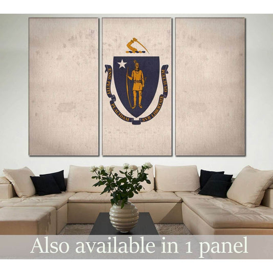 Massachusetts Flag №823 Ready to Hang Canvas PrintCanvas art arrives ready to hang, with hanging accessories included and no additional framing required. Every canvas print is hand-crafted, made on-demand at our workshop and expertly stretched around 100%