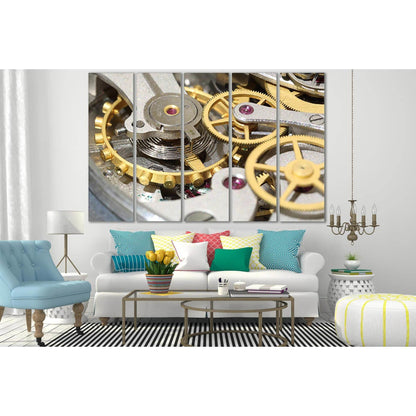 Mechanism Russian Stopwatch №SL736 Ready to Hang Canvas Print - Zellart Canvas Prints 0new, ALL_Products, Engine, Engines Wall Art