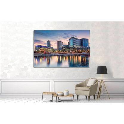 Media City at Salford Quays №2050 Ready to Hang Canvas Print - Zellart Canvas Prints ALL_Products, s-2050