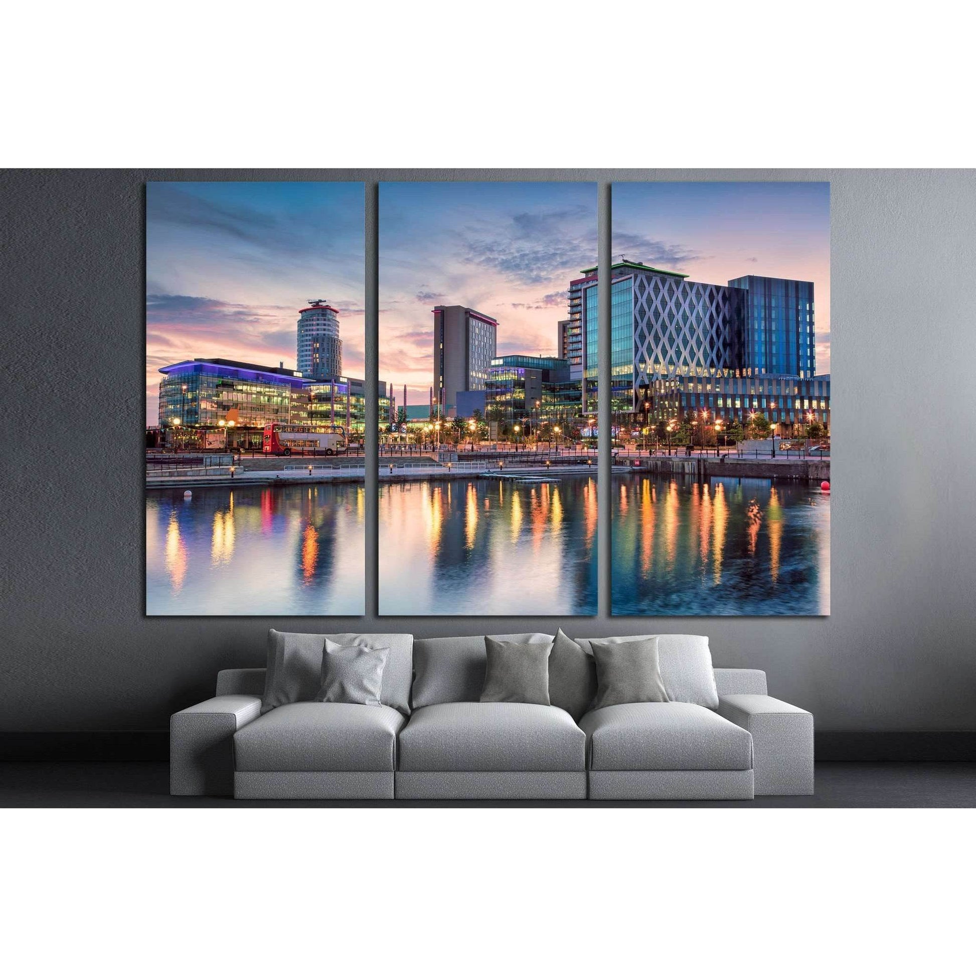 Media City at Salford Quays №2050 Ready to Hang Canvas Print - Zellart Canvas Prints ALL_Products, s-2050