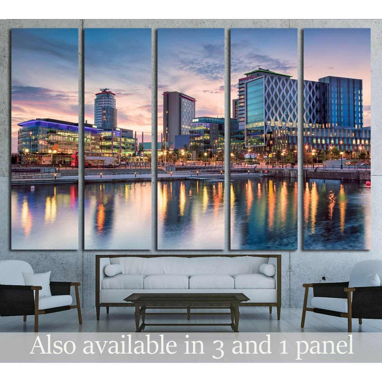 Media City at Salford Quays №2050 Ready to Hang Canvas Print - Zellart Canvas Prints ALL_Products, s-2050