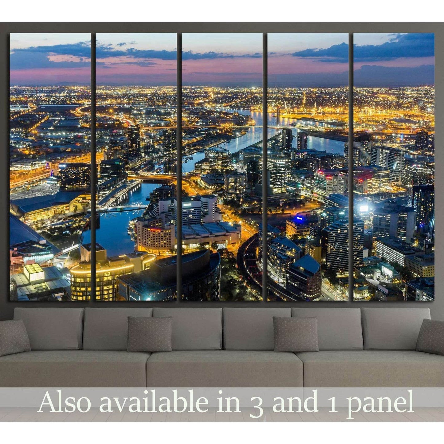 Melbourne City №801 Ready to Hang Canvas Print - Zellart Canvas Prints ALL_Products, s-801