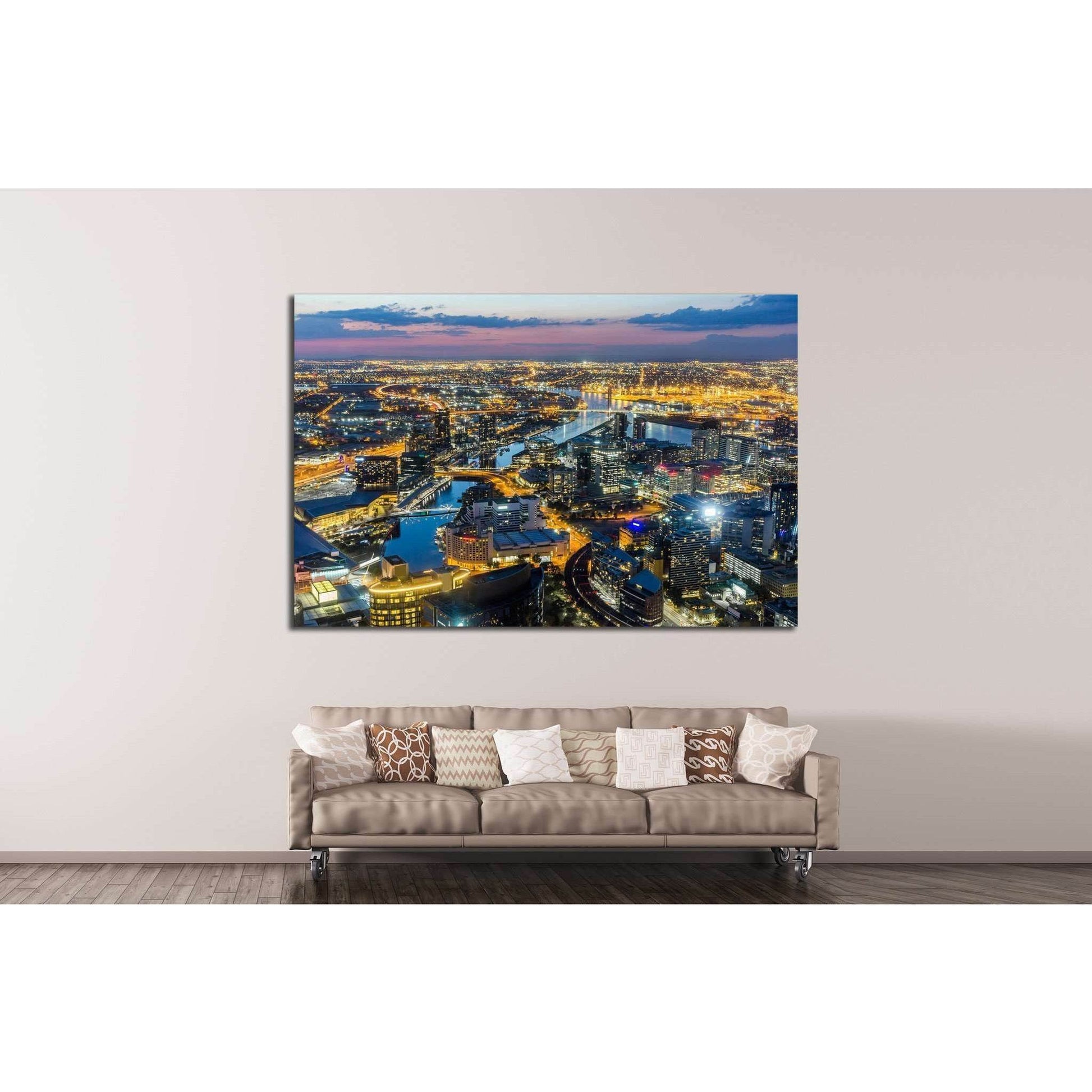 Melbourne City №801 Ready to Hang Canvas PrintCanvas art arrives ready to hang, with hanging accessories included and no additional framing required. Every canvas print is hand-crafted, made on-demand at our workshop and expertly stretched around 100% Nor