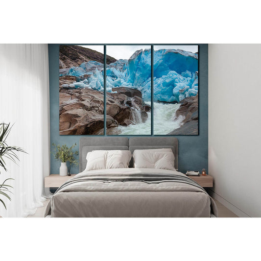 Melting Nigardsbreen Glacier №SL1328 Ready to Hang Canvas Print - Zellart Canvas Prints 0new, ALL_Products, Glacials