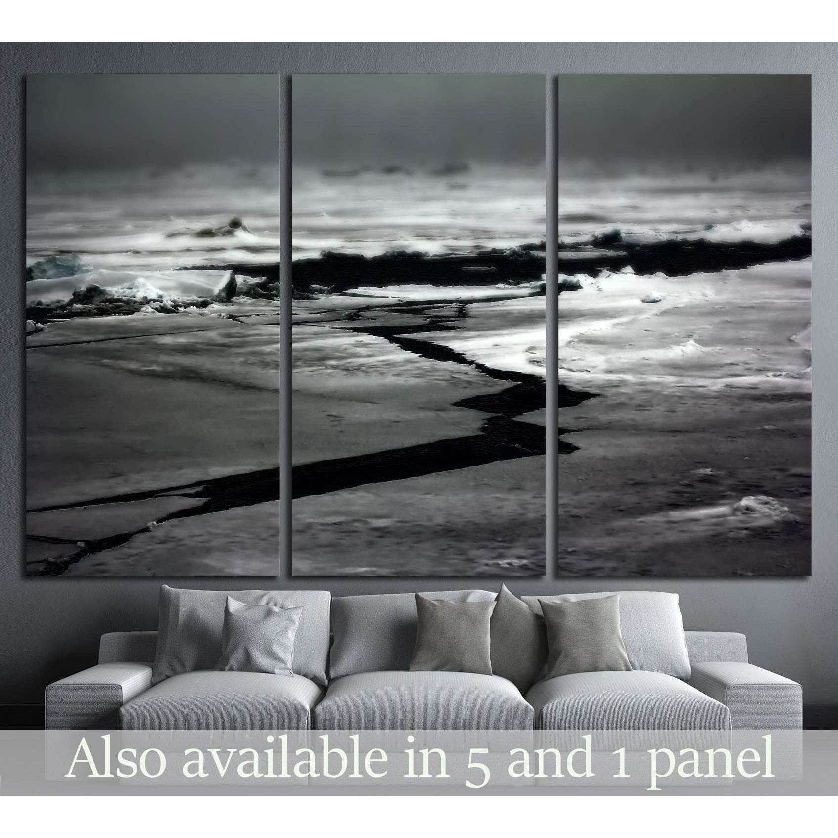 melting of the ice at the North pole №1405 Ready to Hang Canvas Print - Zellart Canvas Prints ALL_Products, s-1405