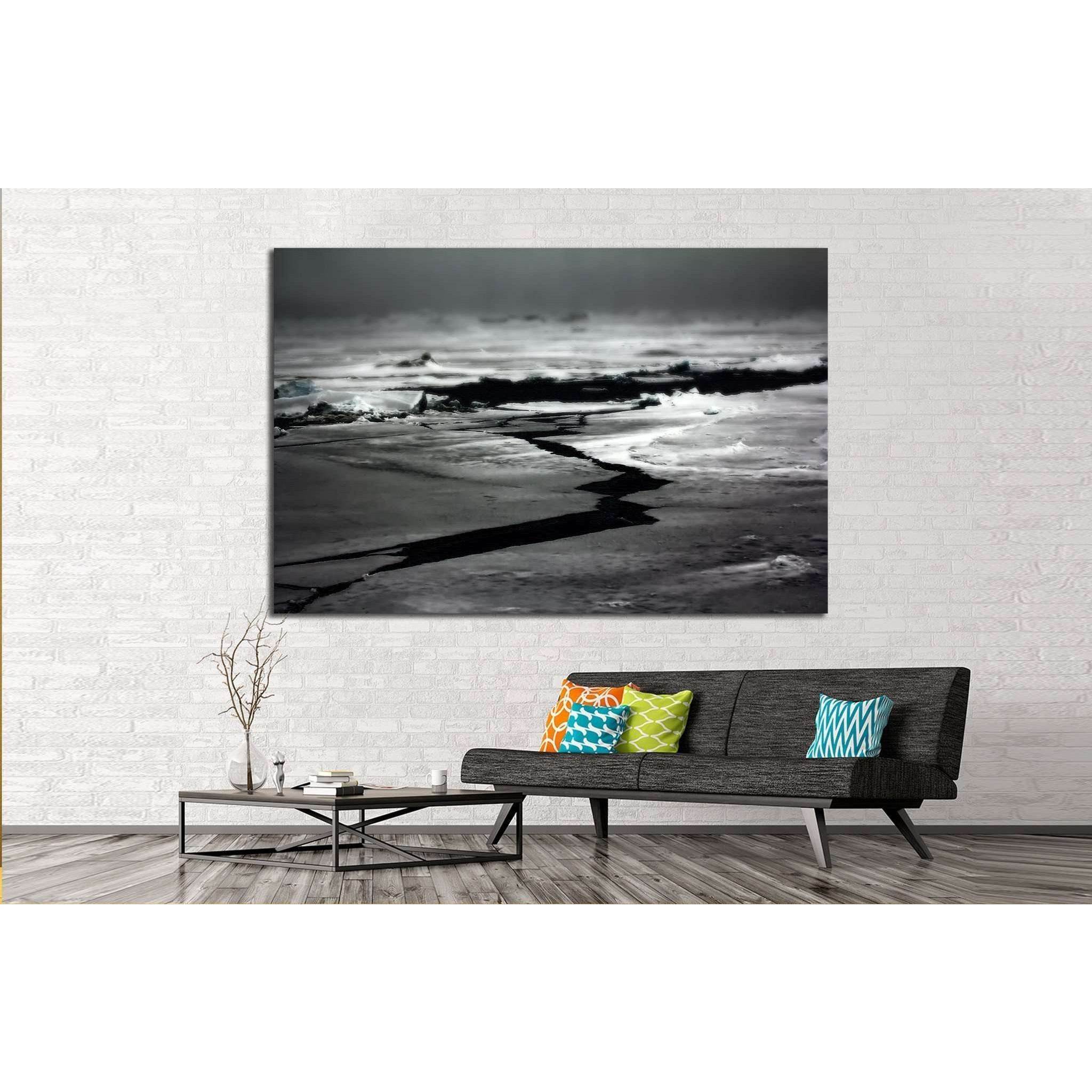 melting of the ice at the North pole №1405 Ready to Hang Canvas Print