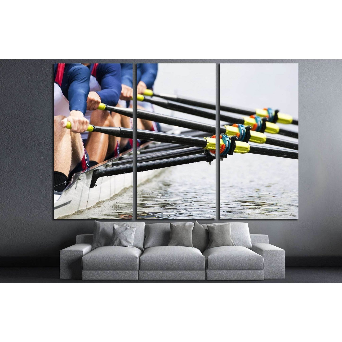 men's quadruple skulls rowing team №1371 Ready to Hang Canvas Print - Zellart Canvas Prints ALL_Products, s-1371