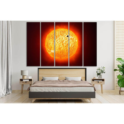 Mercury On The Sun Background №SL435 Ready to Hang Canvas Print - Zellart Canvas Prints 0new, ALL_Products, Astronomy & Space Canvas Wall Art