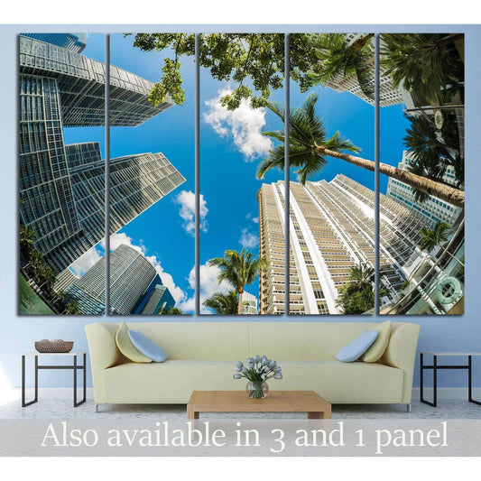 Miami along Biscayne Bay №1089 Ready to Hang Canvas Print - Zellart Canvas Prints ALL_Products, s-1089