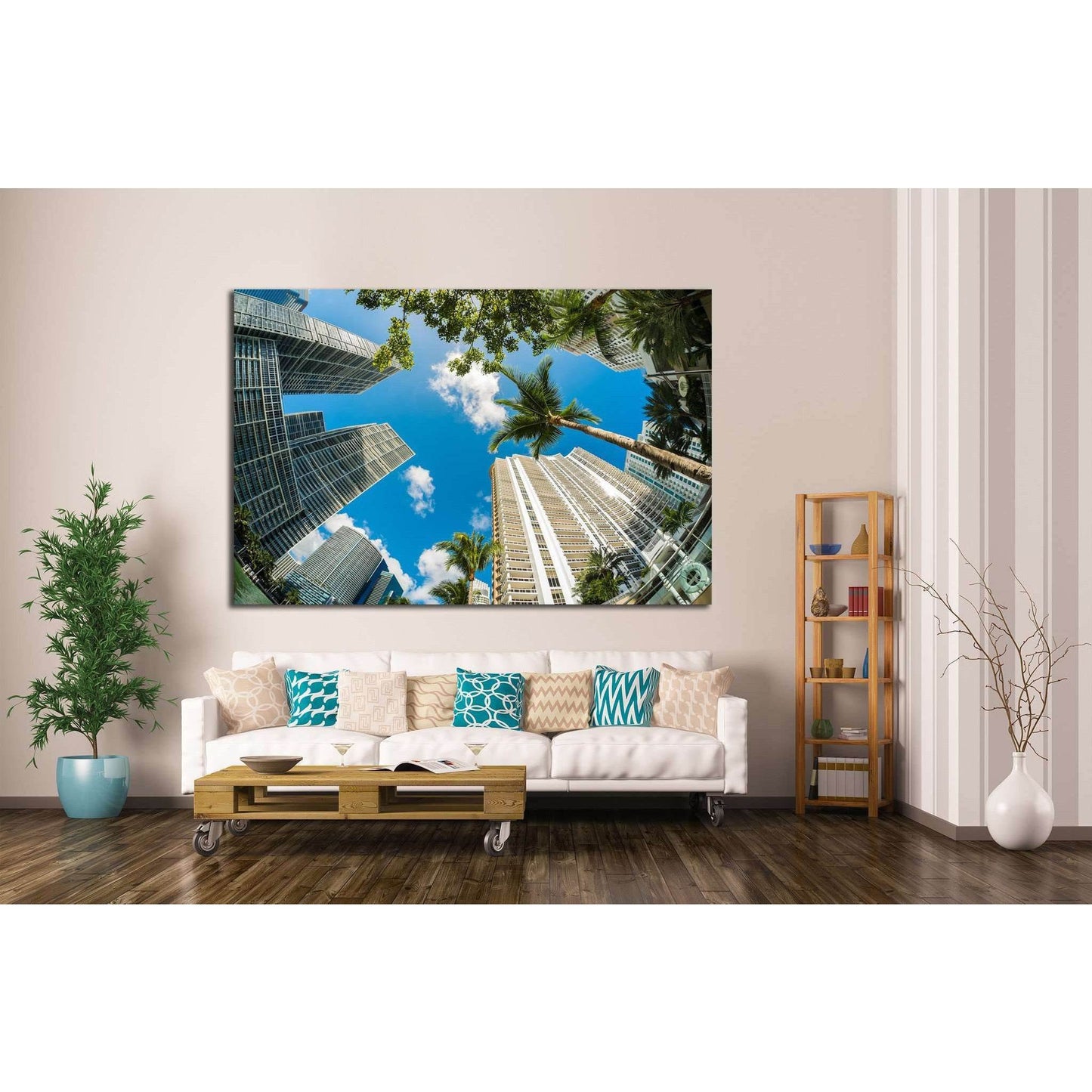 Miami along Biscayne Bay №1089 Ready to Hang Canvas PrintCanvas art arrives ready to hang, with hanging accessories included and no additional framing required. Every canvas print is hand-crafted, made on-demand at our workshop and expertly stretched arou