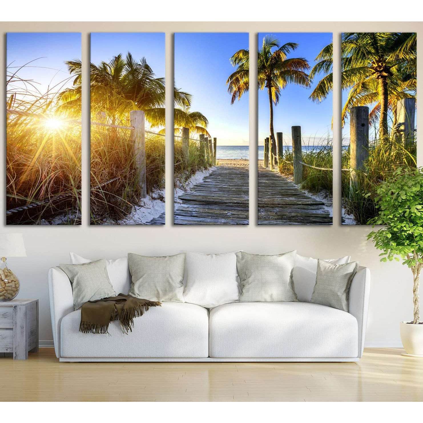 Miami Beach №626 Ready to Hang Canvas Print - Zellart Canvas Prints ALL_Products, autopostr_pinterest_65155, autopostr_pinterest_65157, autopostr_pinterest_65158, autopostr_pinterest_65160