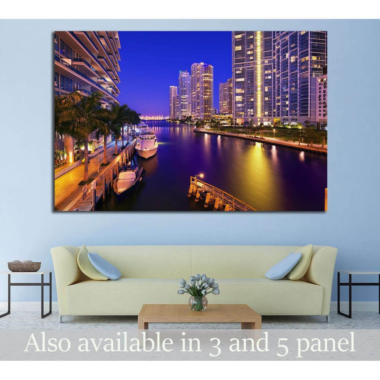 Miami, Florida, United States №1093 Ready to Hang Canvas Print - Zellart Canvas Prints ALL_Products, s-1093