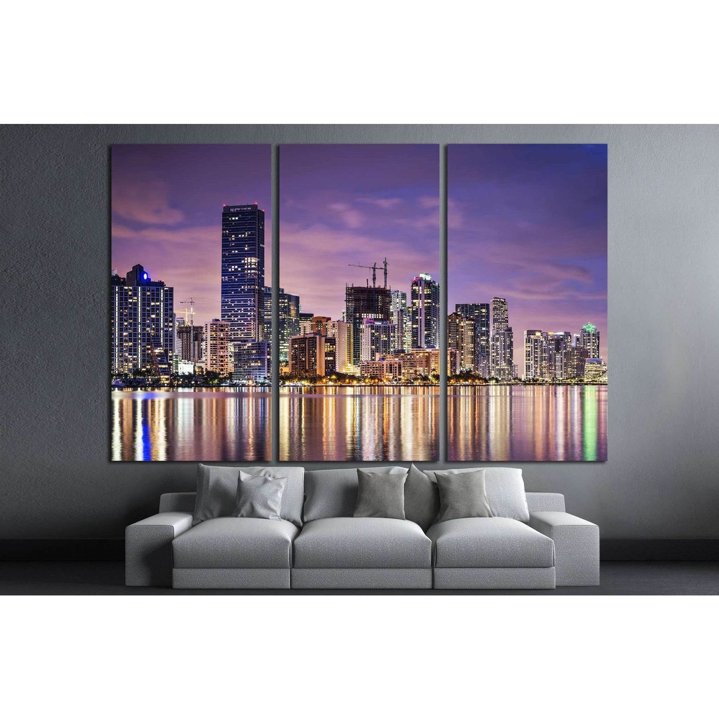 Miami, Florida, USA №1090 Ready to Hang Canvas Print - Zellart Canvas Prints ALL_Products, s-1090