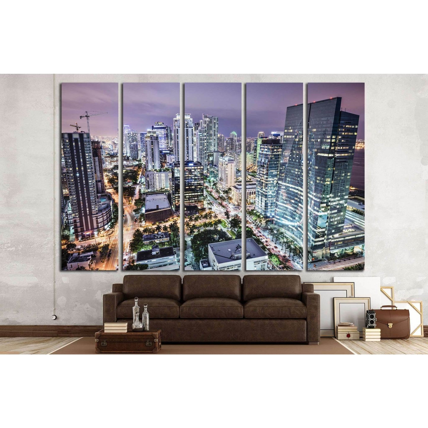 Miami, Florida, USA №1091 Ready to Hang Canvas Print - Zellart Canvas Prints ALL_Products, s-1091