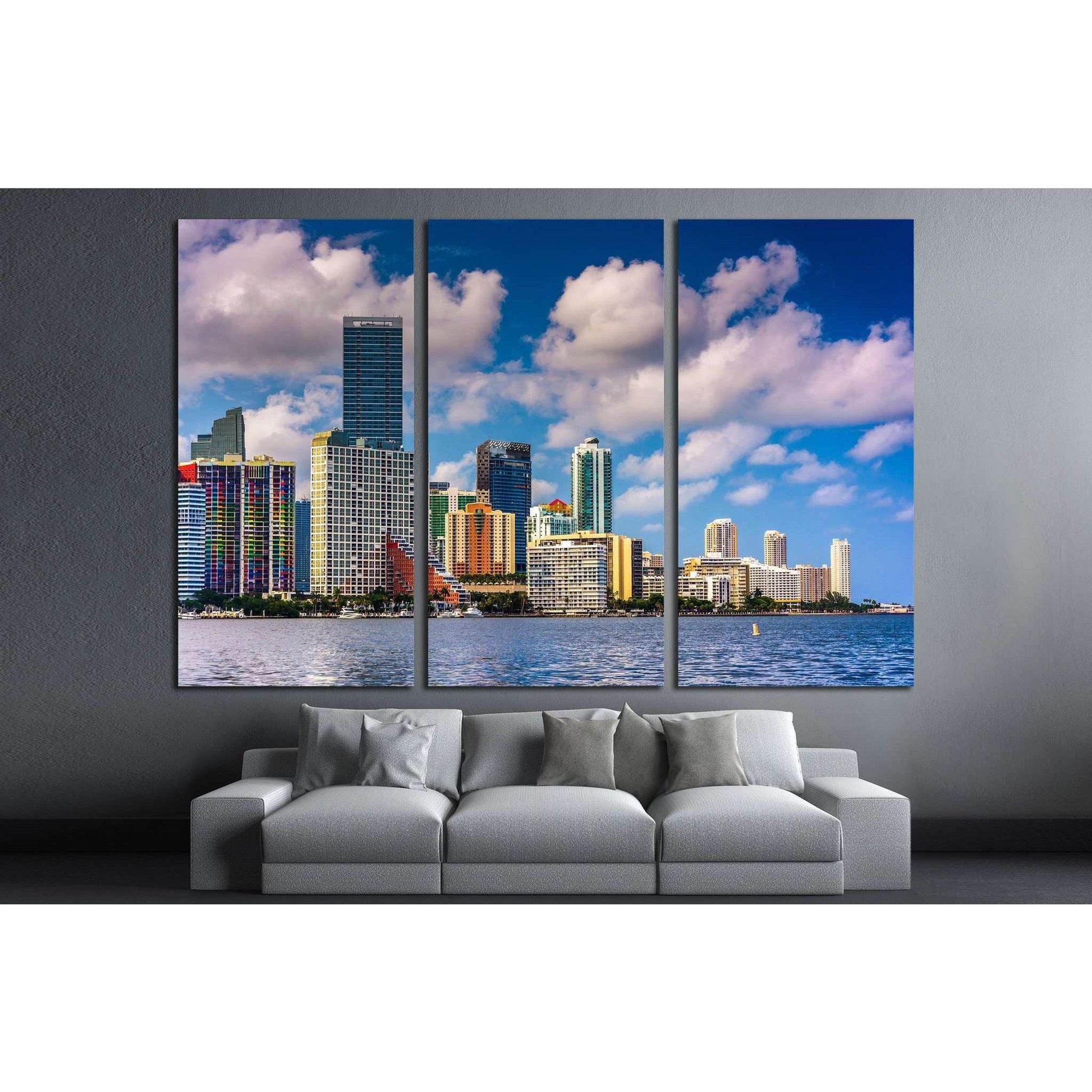 Miami Skyline from Virginia Key, Miami, Florida №1633 Ready to Hang Canvas PrintCanvas art arrives ready to hang, with hanging accessories included and no additional framing required. Every canvas print is hand-crafted, made on-demand at our workshop and