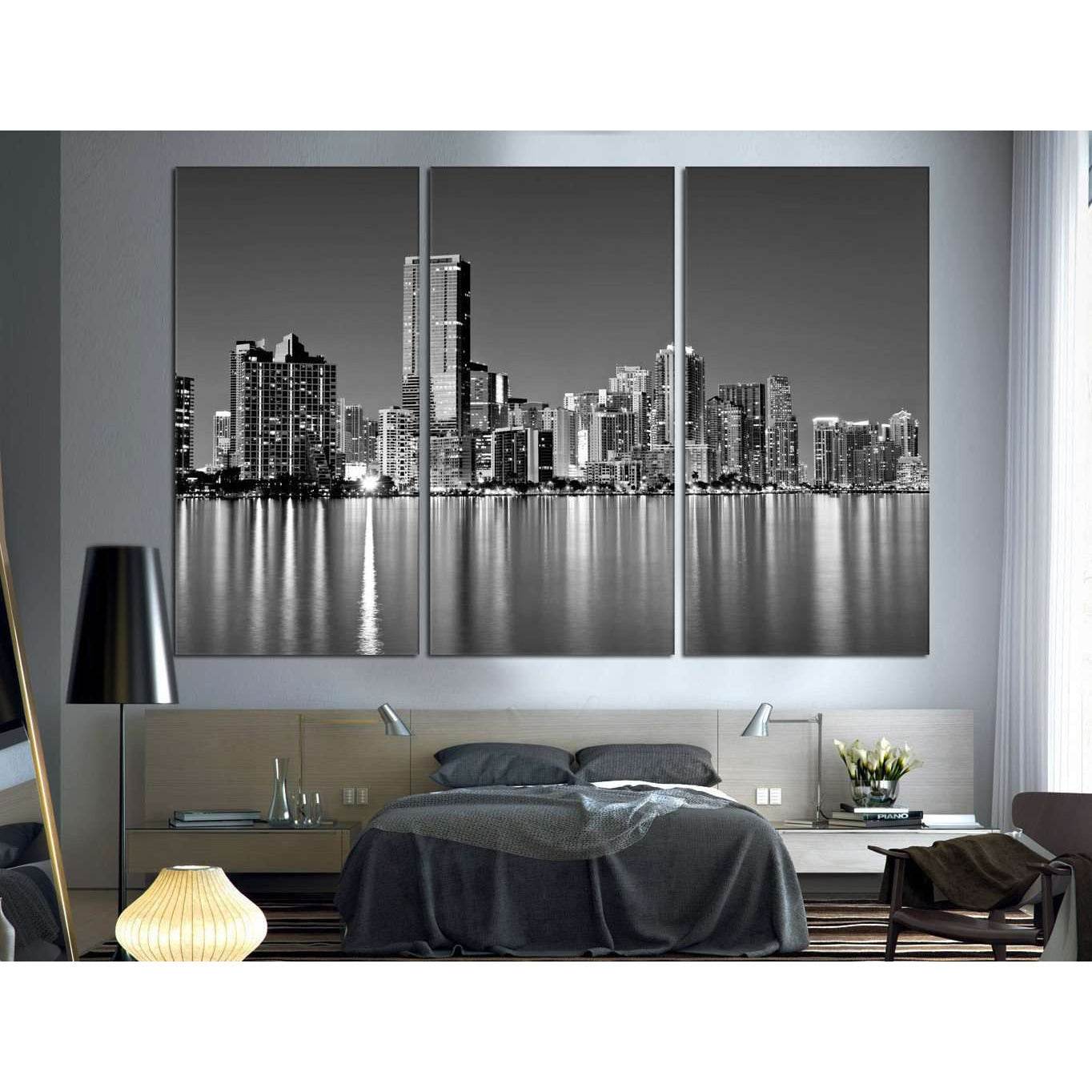 Miami Skyline №1099 Ready to Hang Canvas PrintCanvas art arrives ready to hang, with hanging accessories included and no additional framing required. Every canvas print is hand-crafted, made on-demand at our workshop and expertly stretched around 100% Nor