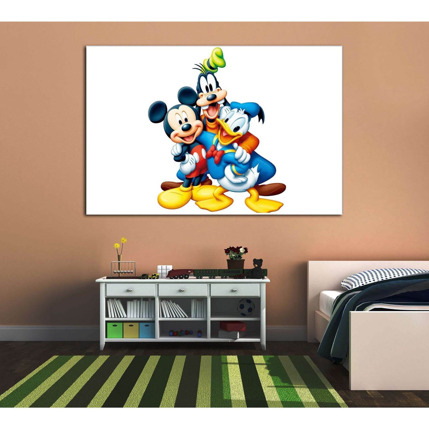 Mickey Mouse and his friends №2019 Ready to Hang Canvas Print - Zellart Canvas Prints ALL_Products