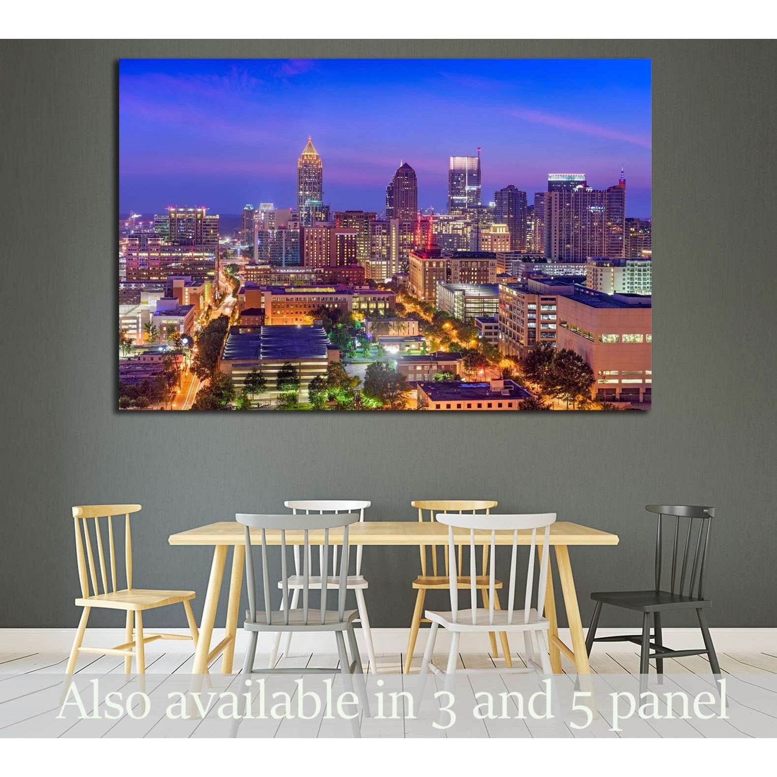 Midtown Atlanta Skyline №1729 Ready to Hang Canvas PrintCanvas art arrives ready to hang, with hanging accessories included and no additional framing required. Every canvas print is hand-crafted, made on-demand at our workshop and expertly stretched aroun
